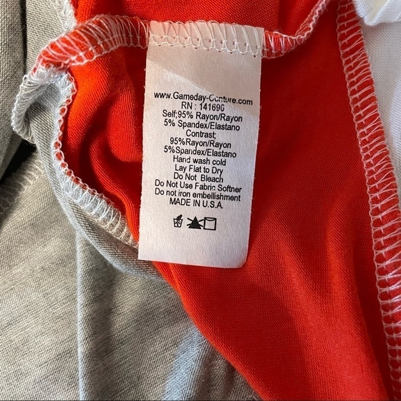 Gameday Couture Clemson Tigers Lightweight Tunic Top Grey, Orange and White-M - Picture 10 of 10